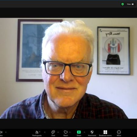 Andy in a Zoom Meeting